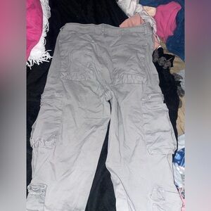 Baggy gray cargo pants size M